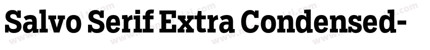 Salvo Serif Extra Condensed字体转换
